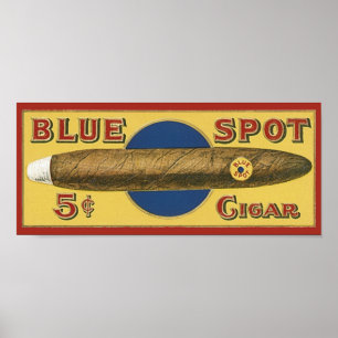 Affiches Étiquette de cigare Blue Spot