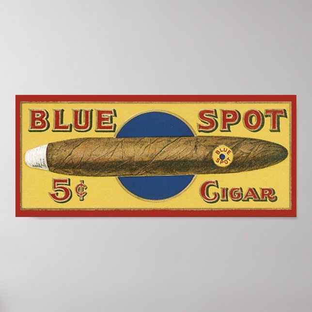 Affiches Étiquette de cigare Blue Spot (Devant)