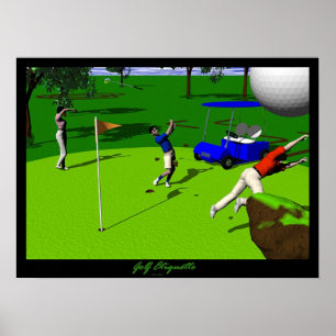 Affiches Étiquette de golf