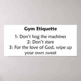 Affiches Étiquette de gymnase