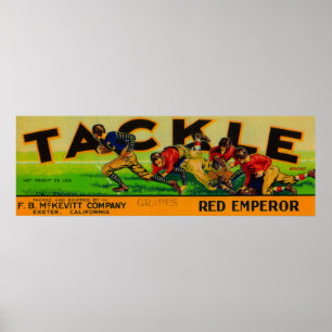 Affiches Étiquette de raisin d'attirail