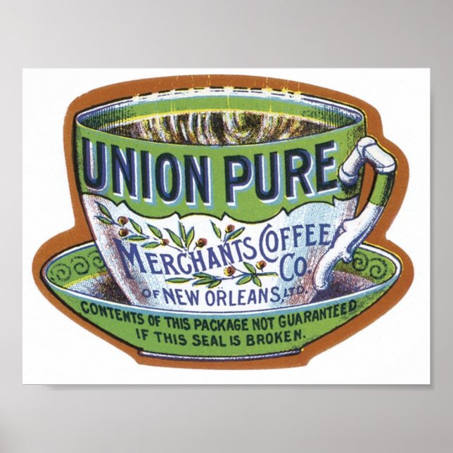 Affiches Étiquette du café Union Pure Merchant (Devant)