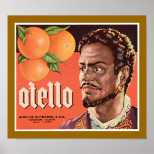 Affiches Étiquette orange d'Otello