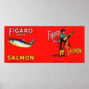 Affiches Étiquette Saumon Figaro