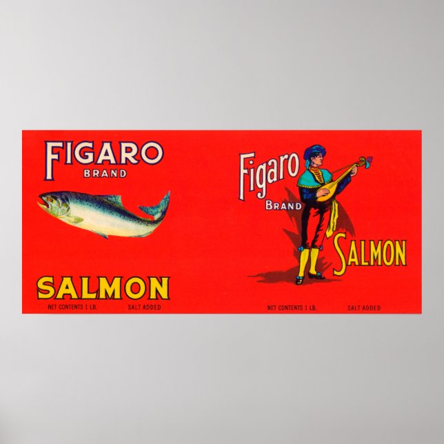 Affiches Étiquette Saumon Figaro (Devant)