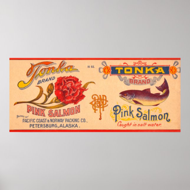 Affiches Étiquette Saumon Tonka (Devant)