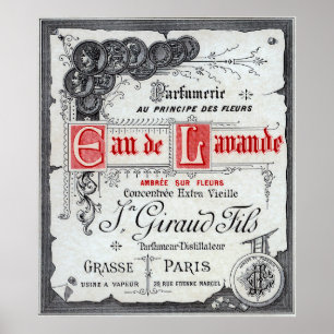Affiches ÉTIQUETTE vintage FRANÇAIS DE PARFUME