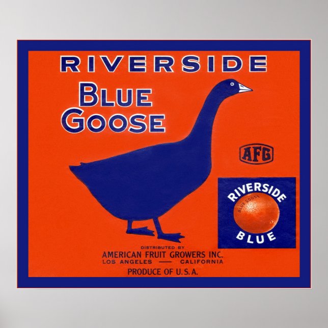 Affiches Étiquette vintage Fruit (Devant)