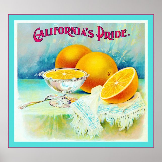 Affiches Étiquette vintage Fruit (Devant)