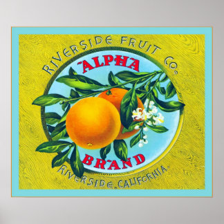 Affiches Étiquette vintage Fruit