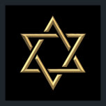 Affiches Étoile d'or de David<br><div class="desc">Golden Star of David N'hésitez pas à ajouter vos propres mots et/ou photos à cet article via les grands outils de personnalisation de Zazzle. Cette conception est également disponible sur des dizaines d'autres produits. Merci de vous être arrêté ! Que Dieu vous bénisse !</div>
