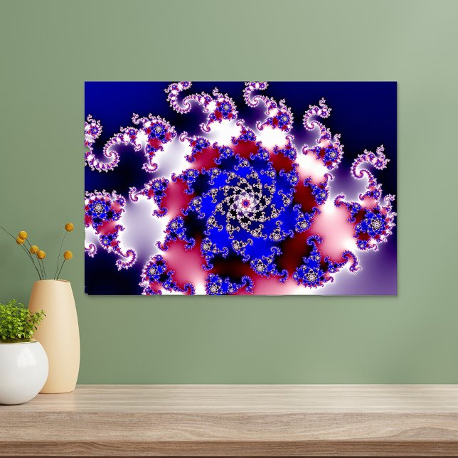 Affiches Étoile fractale de Mandelbrot violette (Créateur téléchargé)