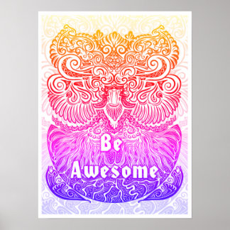 Affiches Être génial - Citation de déclaration positive