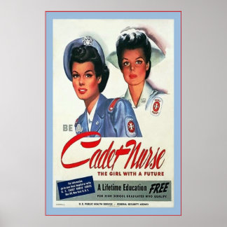 Affiches Être infirmière de cadet ~ infirmière Vintage