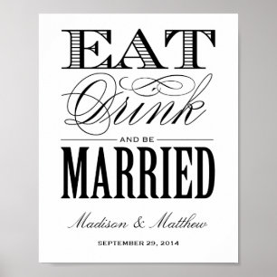 Affiches Être Marié   Panneau de Réception de Mariage
