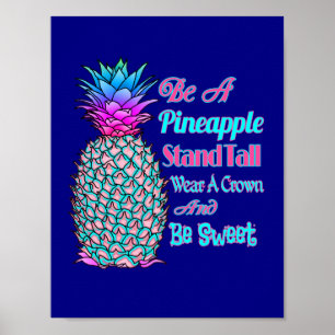 Affiches Être un pied d'ananas grand porter une couronne So