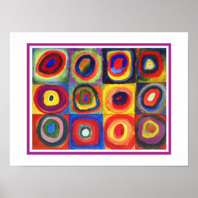 Affiches Étude de couleur par Wassily Kandinsky (Devant)