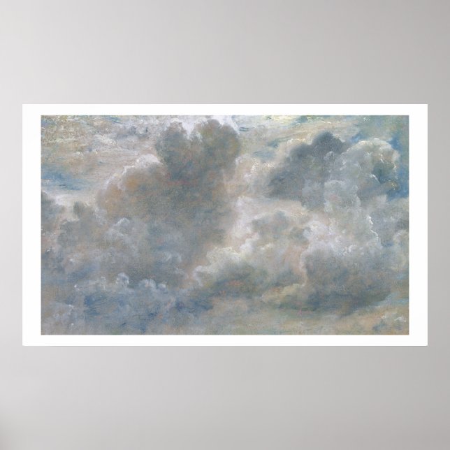 Affiches Étude des nuages de Cumulus, 1822 (huile sur papie (Devant)