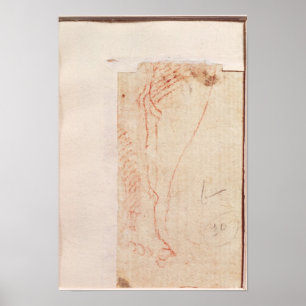 Affiches Étude des pieds du Christ cloués à la Croix