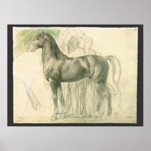 Affiches Étude d'un cheval par Edgar Degas, Beaux-arts vint