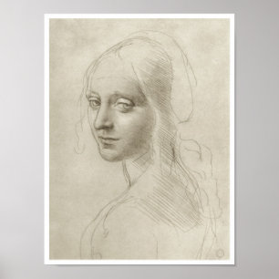Affiches Étude pour la "Vierge des roches", da Vinci