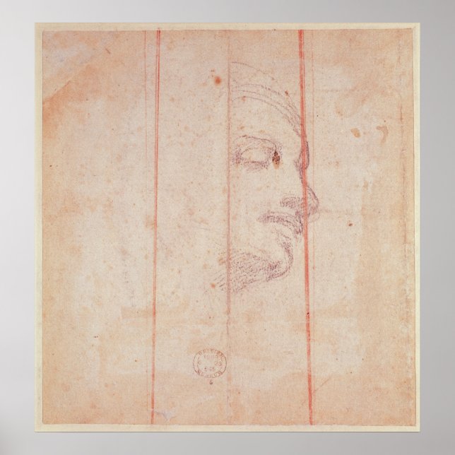 Affiches Étude pour le chef du Sibyl Libyen (Devant)