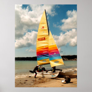 Affiches Étude pour naviguer un catamaran de Hobie