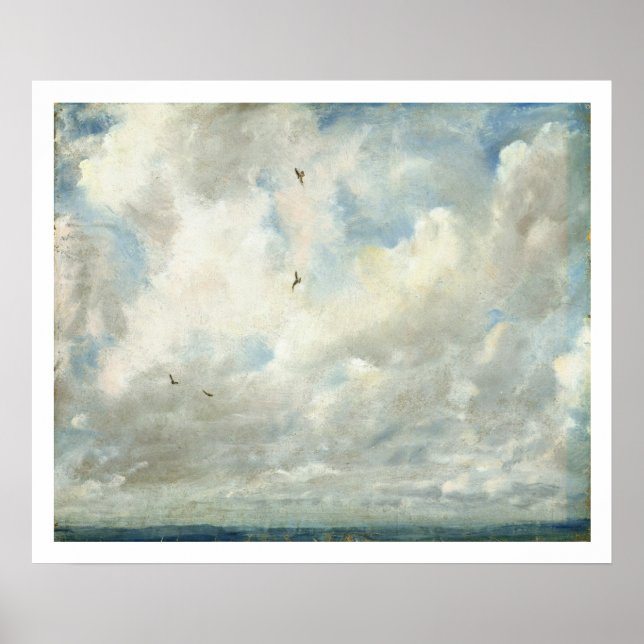 Affiches Étude sur le nuage, 1821 (huile sur papier posée à (Devant)