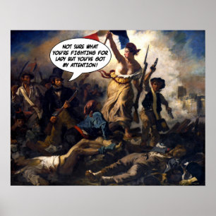 Affiches Eugene Delacroix Liberty à la tête du peuple Spoof