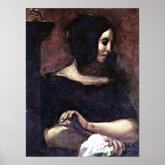 Affiches Eugene Delacroix - Portrait de George Sand (Devant)