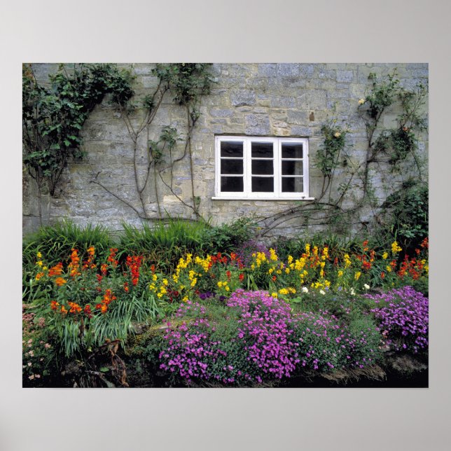 Affiches Europe, Angleterre, Teffont Magna. Fleurs rempliss (Devant)