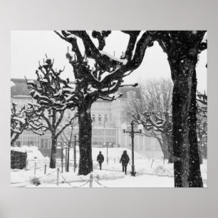 Affiches Europe, Autriche, Salzbourg. Hiver,