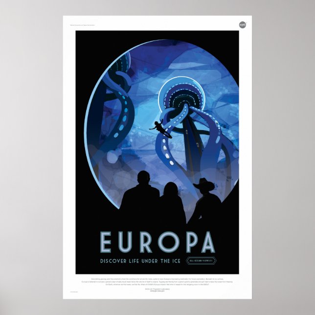 Affiches Europe, Découvrez la vie sous la glace (Devant)