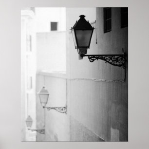 Affiches Europe, Espagne, Majorque. Lumières de rue, Palma