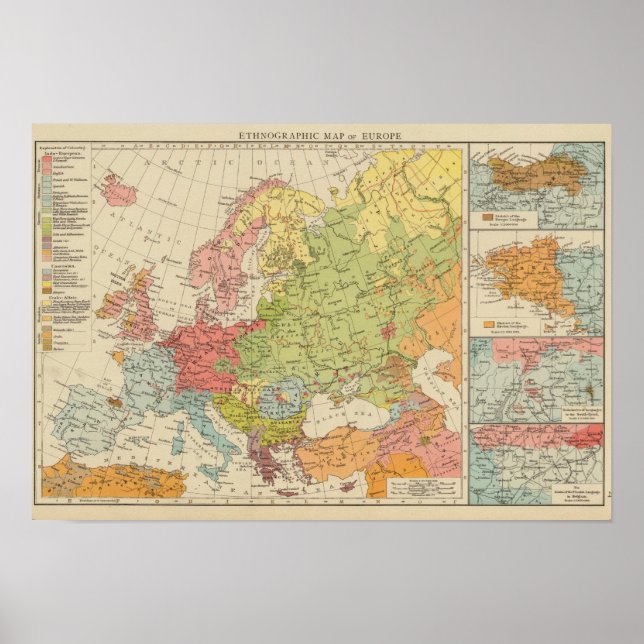 Affiches Europe ethnographique (Devant)