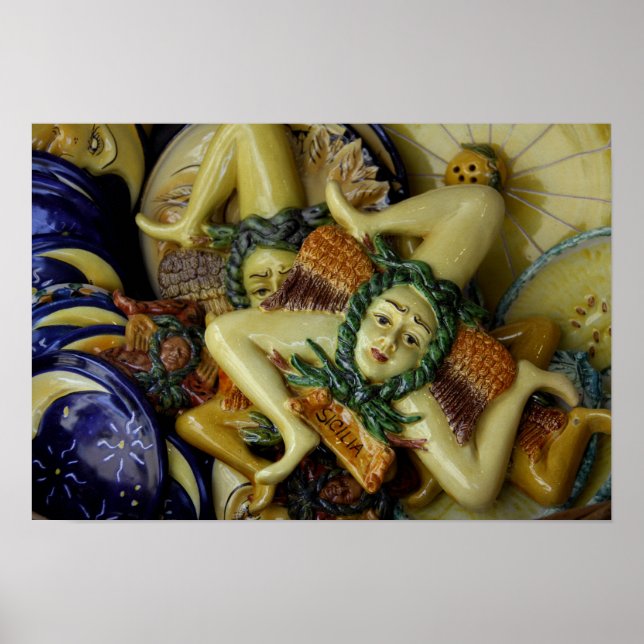 Affiches Europe, Italie, Sicile, Taormina. Traditionnel 9 (Devant)