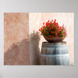 Affiches Europe, Italie, Toscane. Pot à fleurs