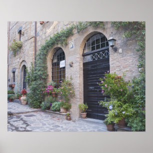 Affiches Europe, Italy, Umbria, Civita, Traditional House