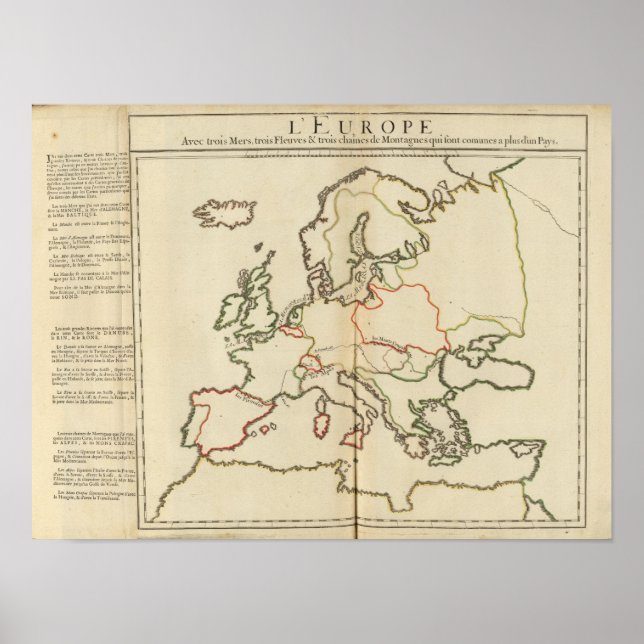 Affiches Europe, Montagnes et Rivières (Devant)