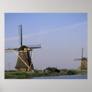 Affiches Europe, Pays-Bas, Zuid Holland, Kinderdijk.