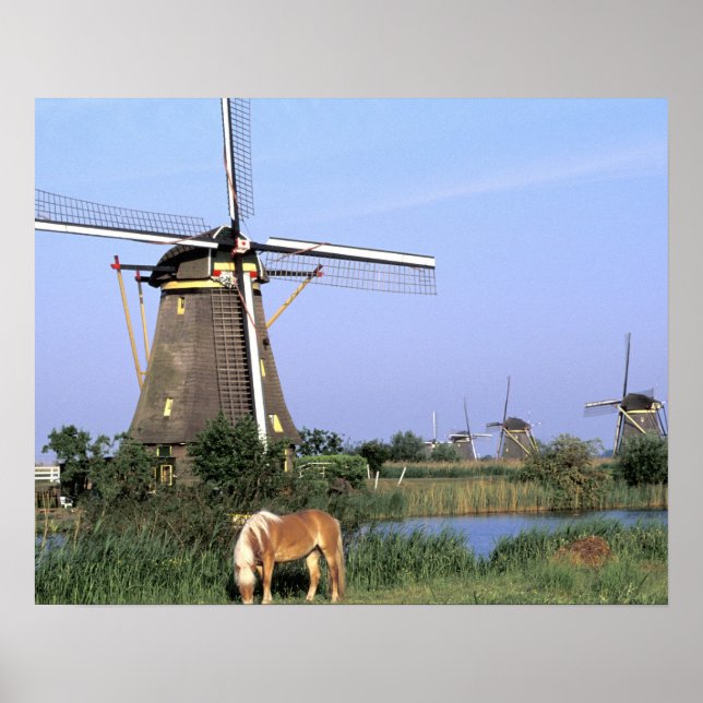 Affiches Europe, Pays-Bas, Zuid Holland, Kinderdijk. 2 (Devant)