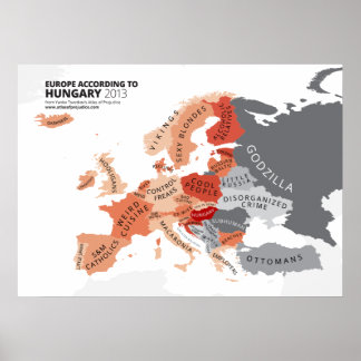 Affiches Europe Selon la Hongrie