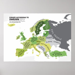Affiches Europe Selon la Suède