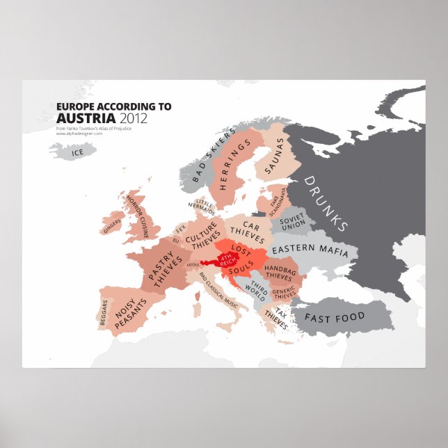 Affiches Europe Selon l'Autriche (Devant)