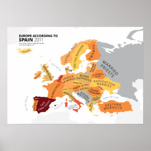 Affiches Europe Selon l'Espagne