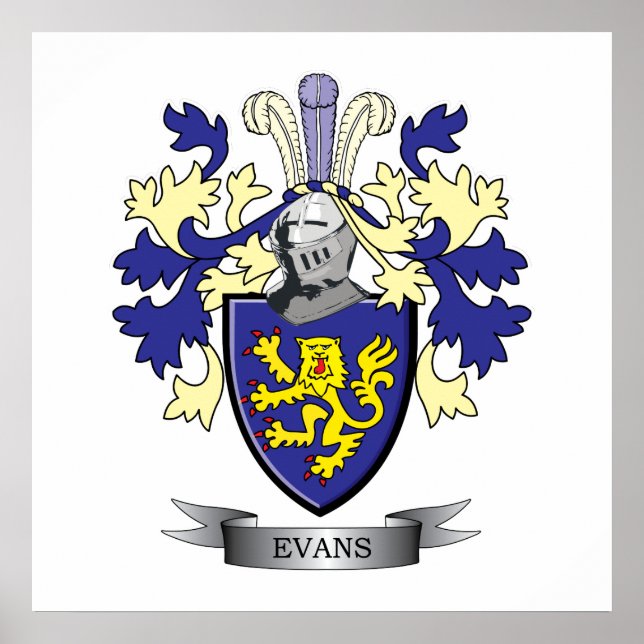 Affiches Evans Family Crest (Devant)