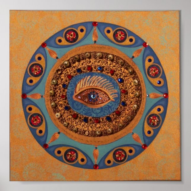 Affiches Evil Eye Mandala : Art original (Devant)