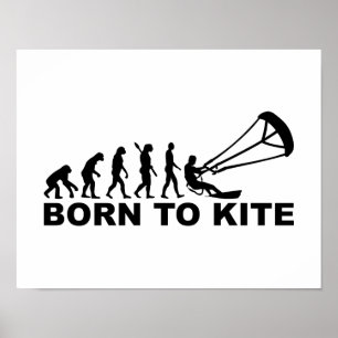Affiches Evolution born to kite