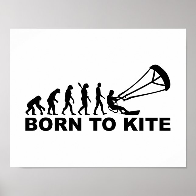 Affiches Evolution born to kite (Devant)