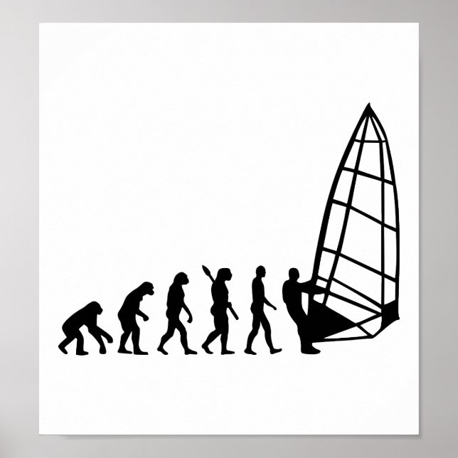 Affiches Évolution de la planche à voile (Devant)